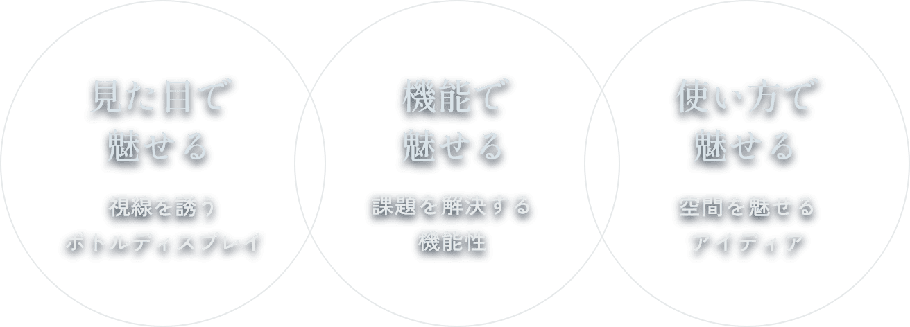 見た目で、機能で、使い方で魅せる