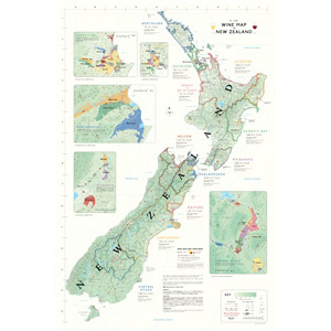 デ・ロング社 ワインマップ ニュージーランド(折りたたみ式)